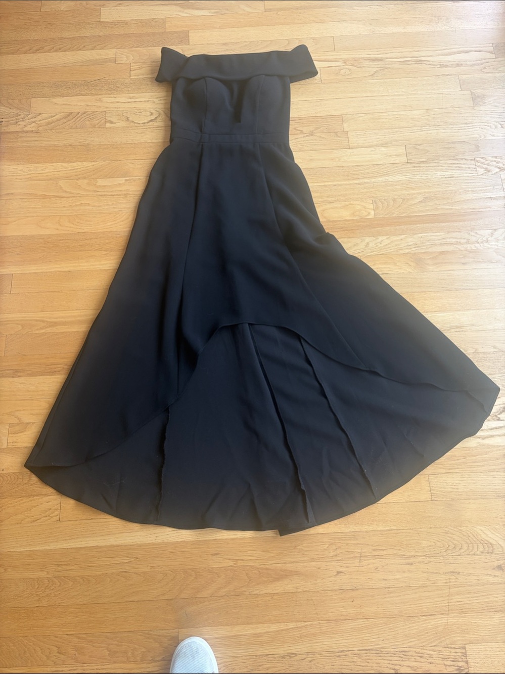 Aqua Black High-Low Dress  built in bra Slim fit